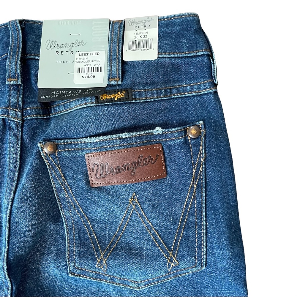 Wrangler retro stacked boot jeans